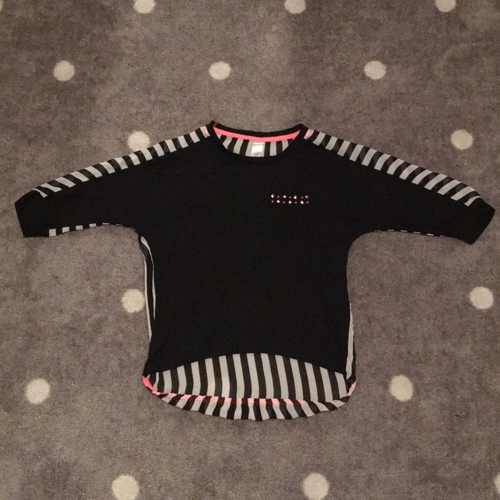 Black and white and a little bit of pink t-shirt